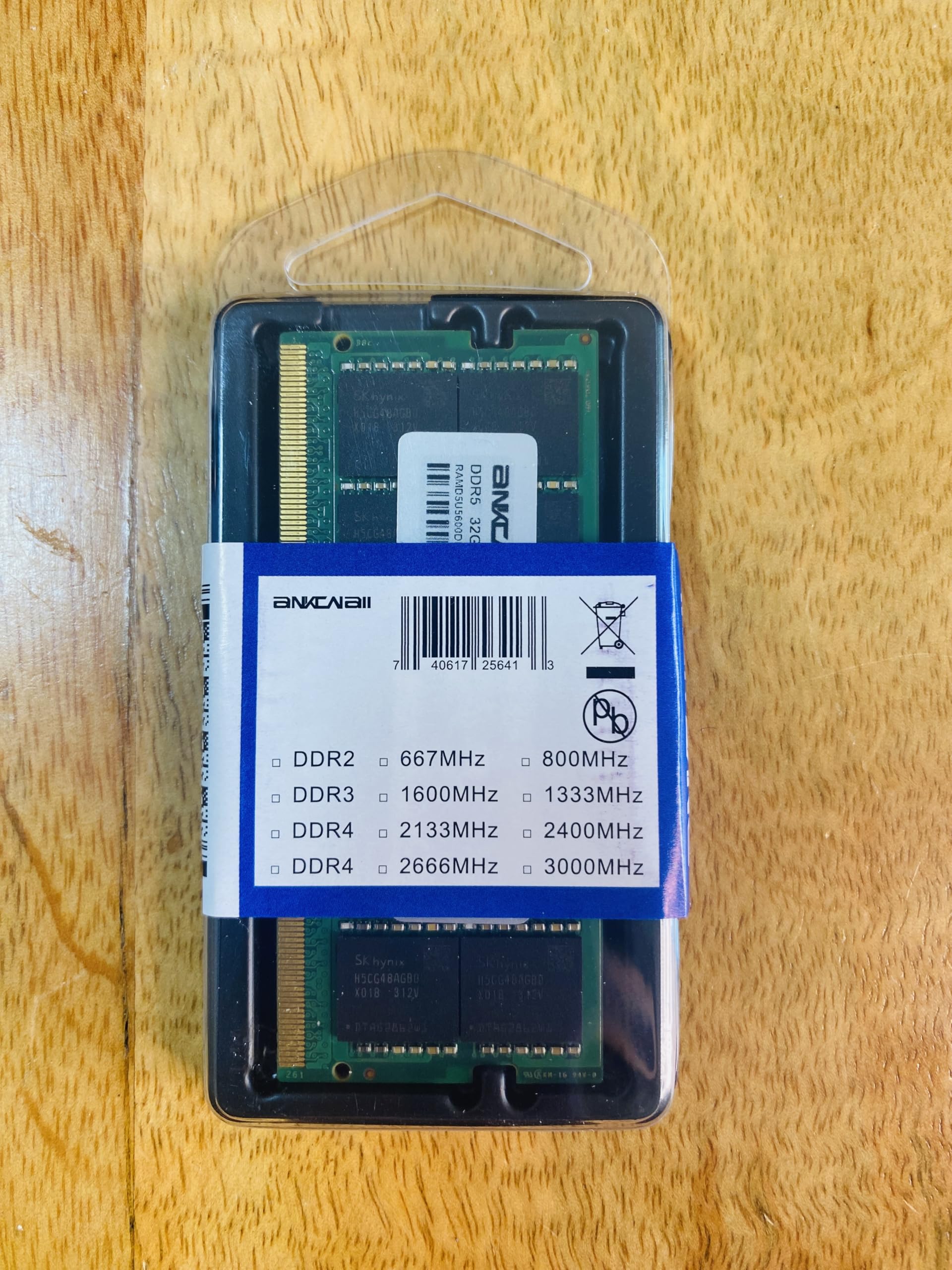 Memoria RAM DDR5 32GB 5600MHz SODIMM para Portátil – CL45 – Chips